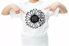 Sunflower Butterfly Svg, Sunflower Svg, Butterfly Svg. Product Image 5