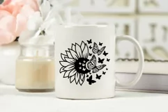 Sunflower Butterfly Svg, Butterfly Flower svg, Sunflowers Product Image 9