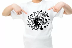 Sunflower Butterfly Svg, Butterfly Flower svg, Sunflowers Product Image 4