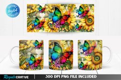 Colorful Mug Wrap,11 oz mug png,15 oz mug png,gift for her,coffe mug,sunflower mug gift,butterfly mug,butterfly glitter,mug,mug png,mug wrap,coffee mug png,coffee mug wrap,mug sublimation,coffee mug design