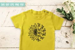 Sunflower Butterflies SVG| Sunflower Butterfly SVG Product Image 3