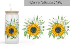 Sunflower Glass Can Sublimation| Libbey Glass Can Product Image 1