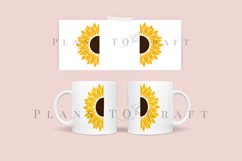sunflower coffee mug glass wrap svg 11oz 15oz mug svg presized for 11oz 15oz glass ready to cut and sublimation files