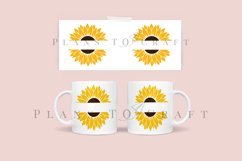 sunflower coffee mug glass wrap svg 11oz 15oz mug svg presized for 11oz 15oz glass ready to cut and sublimation files