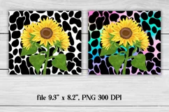 Sunflower tumbler design | Fall tumbler sublimation wrap Product Image 2