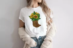 Sunflower Cowboy boots  sublimation PNG