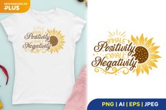 Inhale Positivity Exhale Negativity, Cute Sunflower & Quote Product Image 1