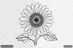 Sunflower Design SVG PNG Product Image 1