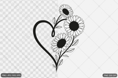 Sunflower Design SVG PNG Product Image 1