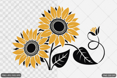 Sunflower Design SVG PNG Product Image 1