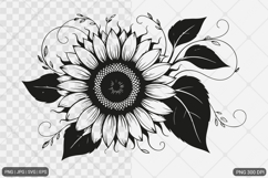 Sunflower Design SVG PNG Product Image 1