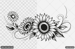 Sunflower Design SVG PNG Product Image 1