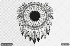 Sunflower Dreamcatcher Line Art Bundle Product Image 4