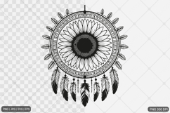 Sunflower Dreamcatcher Line Art Bundle Product Image 6