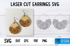 Sunflower Earrings Laser Cut | Accessories Design | CNC File Product Image 1