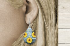 Teardrop earring sublimation | Sunflower earring Product Image 2