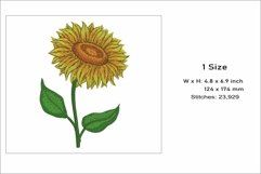 Sunflower embroidery design, sunflower machine embroidery Product Image 2