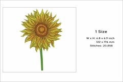 Sunflower embroidery design, sunflower machine embroidery Product Image 2