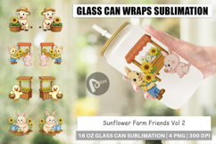 Glass Can Sunflower Farm Friends Product Image 1