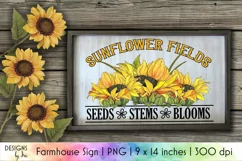 Farmhouse Sign Print | Sunflower Fields Farmhouse Sign Product Image 1
