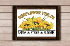 Farmhouse Sign Print | Sunflower Fields Farmhouse Sign Product Image 2