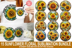 Sunflower Sublimation Bundle | Stained Glass Sublimation Product Image 1