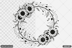 Sunflower Frame SVG PNG Product Image 1
