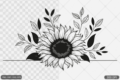 Sunflower Frame SVG PNG Product Image 1