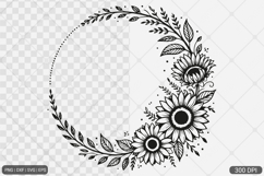 Sunflower Frame SVG PNG Bundle Product Image 13