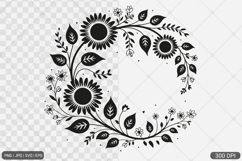 Sunflower Frame SVG PNG Bundle Vol.2 Product Image 15