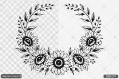 Sunflower Frame SVG PNG Bundle Product Image 19