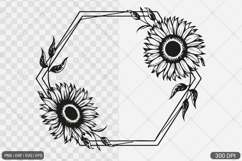 Sunflower Frame SVG PNG Bundle Product Image 21