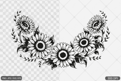 Sunflower Frame SVG PNG Bundle Vol.2 Product Image 6