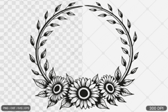 Sunflower Frame SVG PNG Product Image 1