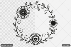 Sunflower Frame SVG PNG Product Image 1