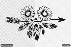 Sunflower Frame SVG PNG Design Product Image 1
