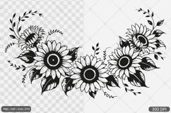 Sunflower Frame SVG PNG Product Image 1
