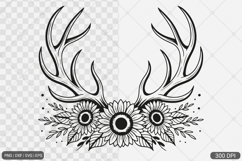 Sunflower Frame SVG PNG Product Image 1