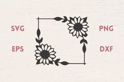 Sunflower frame SVG Product Image 1