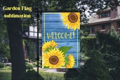 Garden flag sublimation design | Sunflower garden flag Product Image 1