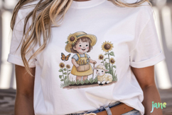Sunflower Garden Girl Clipart Bundle Product Image 2