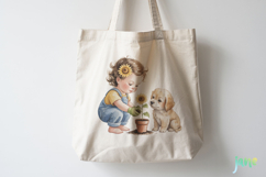 Sunflower Garden Girl PNG Product Image 3