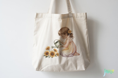 Sunflower Garden Girl Clipart Bundle Product Image 4