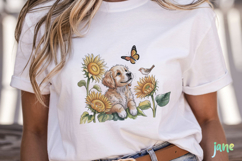 Sunflower Garden Girl PNG Product Image 2