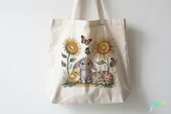 Sunflower Garden Girl PNG Product Image 4