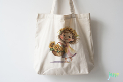 Sunflower Garden Girl PNG Product Image 4