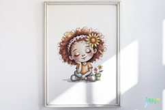 Sunflower Garden Girl PNG Product Image 5