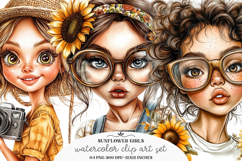 Sunflower girls clipart - Sunflower girls Png Product Image 1