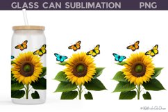 Sunflowers Glass Can Bundle | Libbey Glass Sunflower Product Image 4