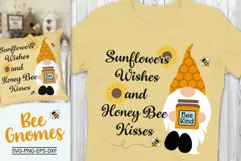 Sunflowers Svg, Gnome Bee Svg, Bees Svg, Gnome Svg Product Image 3